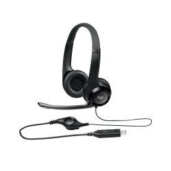 DIADEMA PARA COMPUTADORA LOGITECH H390 NEGRO MICROFONO USB