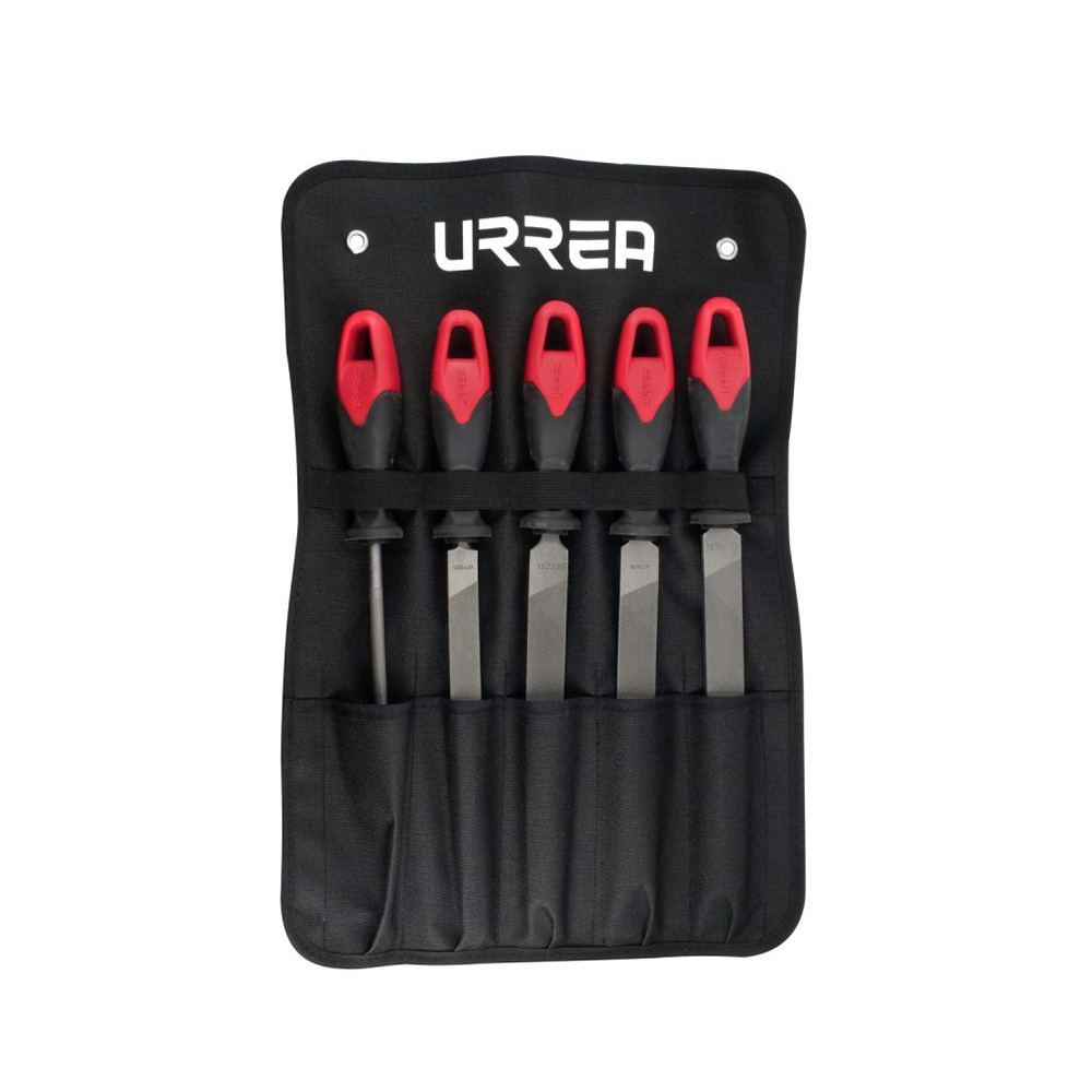 JUEGO DE LIMAS COMBINADAS URREA UFJB5 CON MANGO BIMATERIAL CON 5 PIEZAS