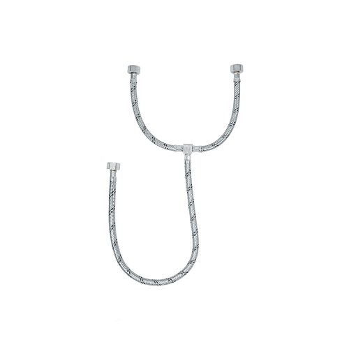 MANGUERA FLEXIBLE PARA W.C. FOSET FTE-55X TRENZADO ACERO INOXIDABLE T-FLEX TUERCAS LATON/LATON