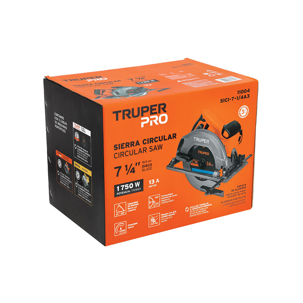 SIERRA CIRCULAR TRUPER SICI-7-1/4A3 DE 7-1/4 PULGADAS CON 1,500 WATTS - Image 3