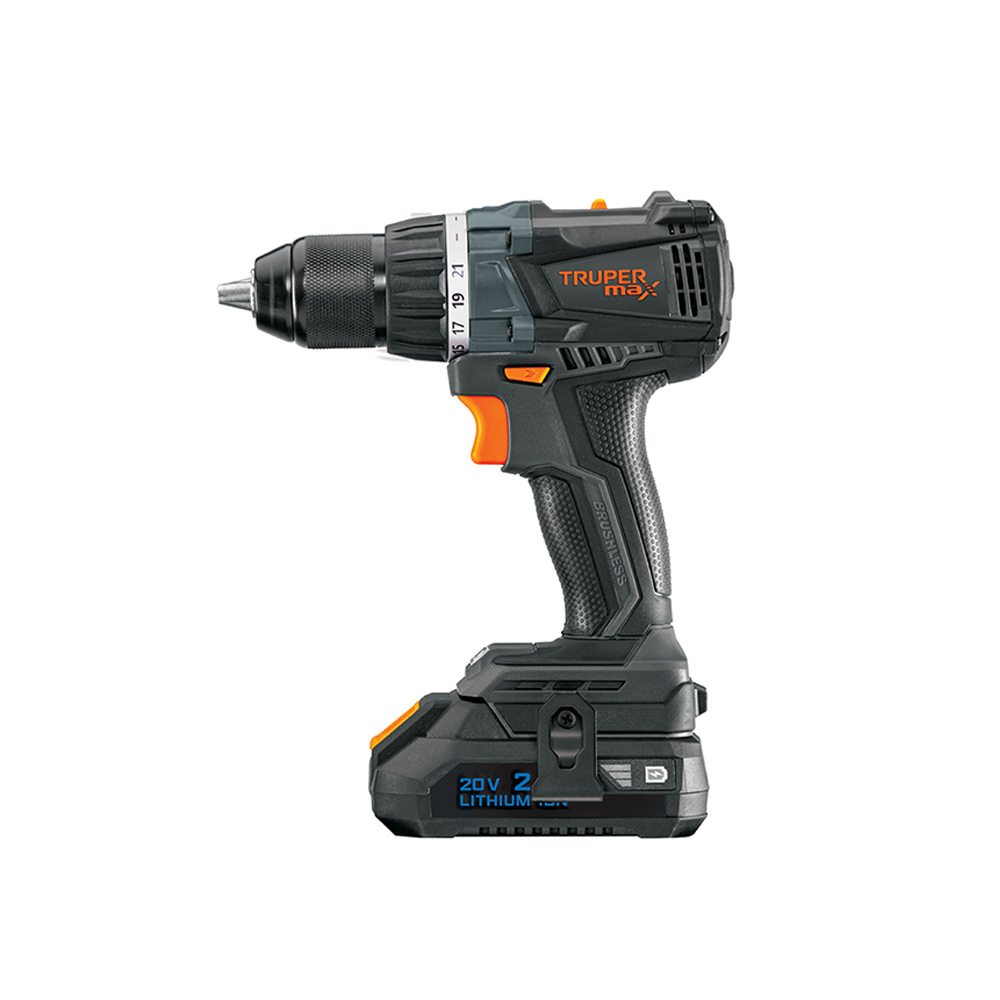 TALADRO INALAMBRICO TRUPER MAX-20TS DE 1/2 PULGADAS CON 20 VOLTIOS