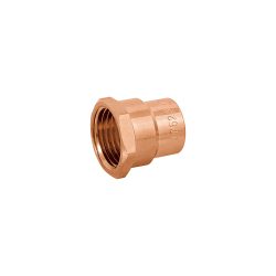 CONECTOR HEMBRA DE COBRE TRUPER CC-601B ROSCA EXTERIOR 1/2", FOSET EMPAQUE CON 20 PIEZAS