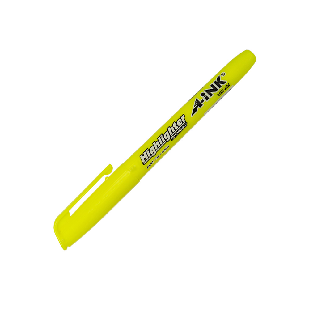 MARCATEXTOS PUNTA CINCEL ARTLINE A-INK AHM-AM AMARILLO BASE AGUA