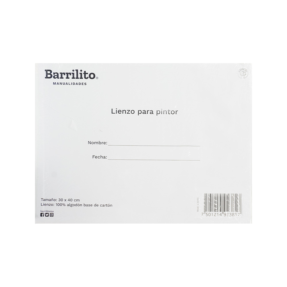 LIENZO PARA PINTAR BARRILITO L3040 GRANDE 30 X 40 CENTIMETROS - Image 3