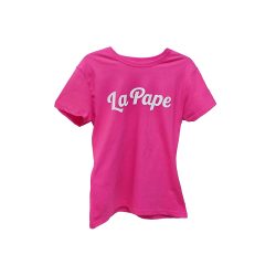 PLAYERA CUELLO REDONDO "LA PAPE" ROSA TALLA MEDIANA MUJER