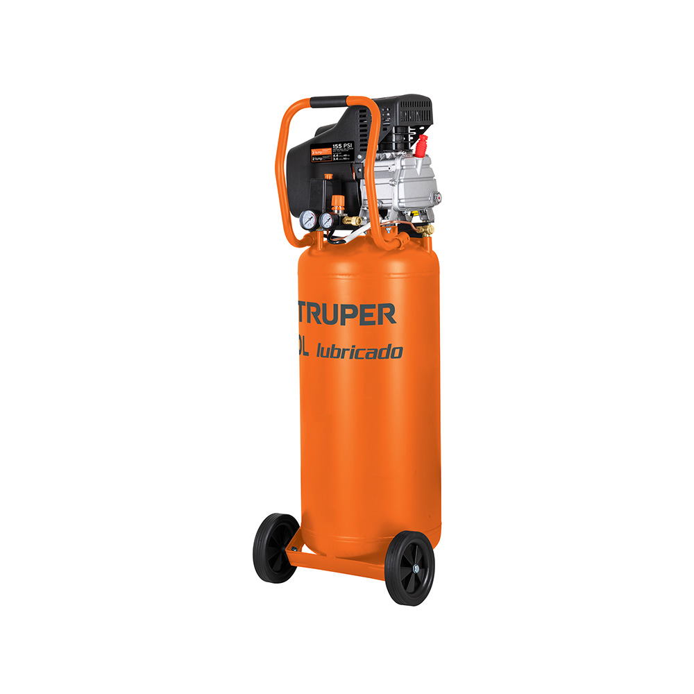 COMPRESOR VERTICAL LUBRICADO DE BANDA TRUPER COMP-80LV 80L 3-1/2HP 127V