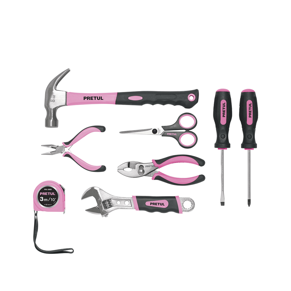 JUEGO DE HERRAMIENTAS PARA DAMA 8 PIEZAS TRUPER PRETUL SET-MA8
