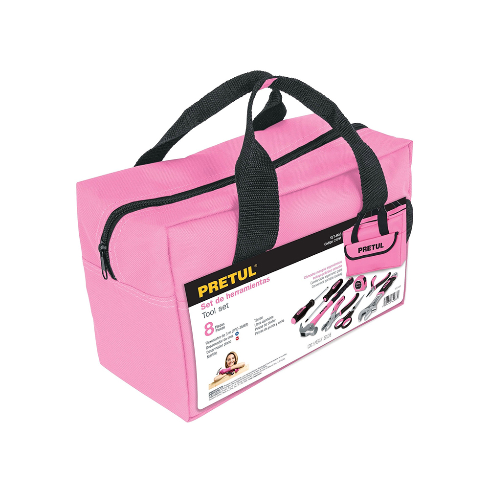 JUEGO DE HERRAMIENTAS PARA DAMA 8 PIEZAS TRUPER PRETUL SET-MA8 - Image 3