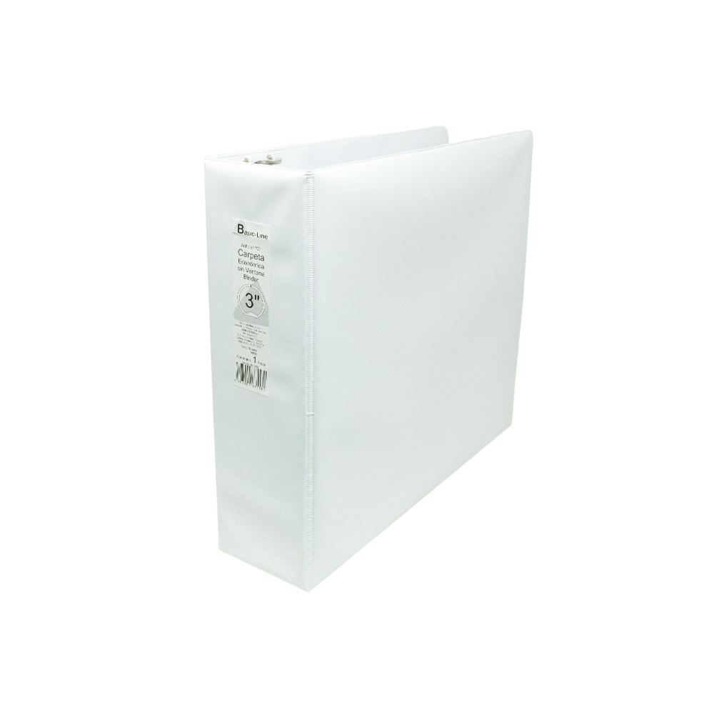 CARPETA SAMSILL BL11807 BLANCO 3" CAPCIDAD 450 HOJAS ARGOLLAS "O" SIN VENTANA