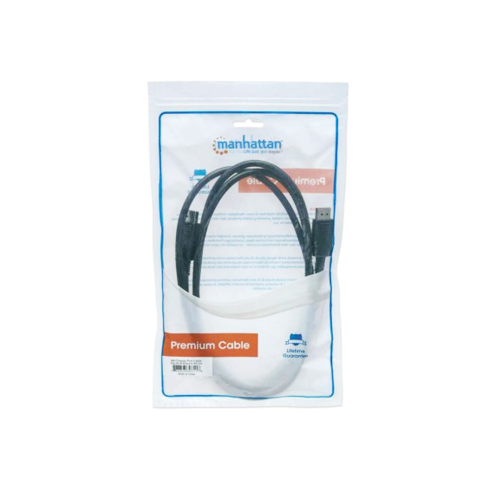 CABLE HDMI DISPLAYPORT 307116 DISPLAYPORT MACHO NEGRO BLINDADO 2 METROS RESOLUCIÓN 4K@60HZ - Image 3