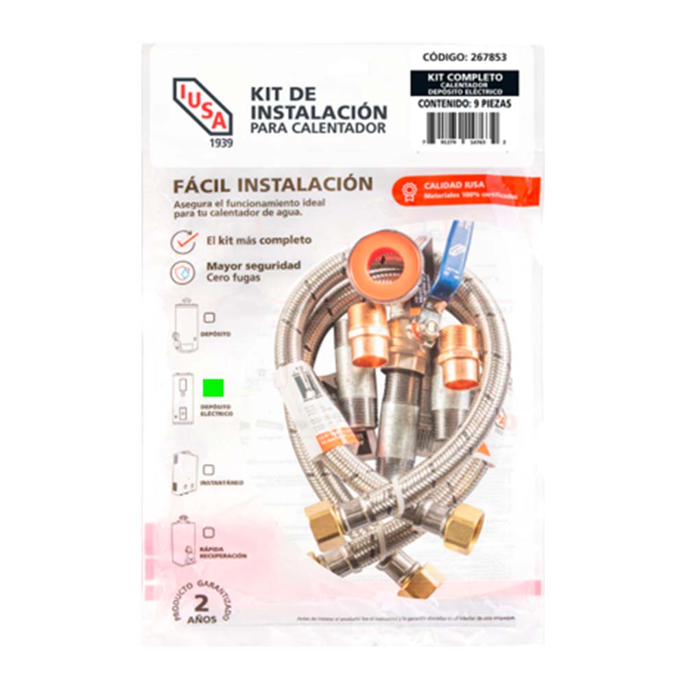 KIT COMPLETO DE INSTALACIÓN PARA CALENTADOR ELÉCTRICO IUSA 267853