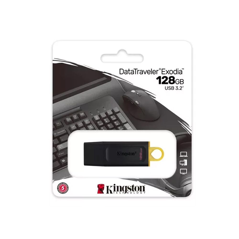 MEMORIA USB KINGSTON DATATRAVELER EXODIA 9807335 NEGRO 128 GIGABYTES