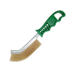 CEPILLO CON MANGO DE PLASTICO ACERO LATONADO 10-5/8" X 5/8"
