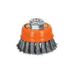 CARDA DE COPA ALAMBRE TRENZADO FINO TRUPER CT-608 DIAMETRO 3 PULGADAS EJE 5/8 PULGADAS