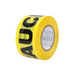 CINTA DELIMITADORA TRUPER CIDE-301 AMARILLO CON SEÑALIZACION DE PRECAUCION 305 METROS