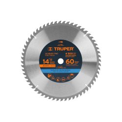 DISCO SIERRA DE 14 PULGADAS CON EJE DE 1 PULGADA PARA MADERA TRUPER ST-1460E