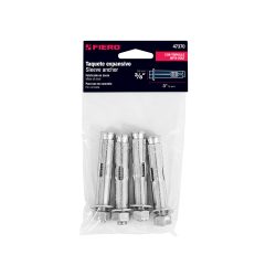TAQUETES EXPANSIVOS CON TORNILLOS TRUPER FIERO TAE-3/8T BOLSA CON 4 PIEZAS 3/8 X 1/2 PULGADAS