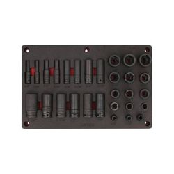 JUEGO DE DADOS DE IMPACTO URREA CH241P CON 29 PIEZAS EN PULGADAS DE 1/2