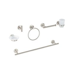 JUEGO DE 6 ACCESORIOS PARA BAÑO FOSET TBA-7000N ACABADO SATIN
