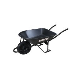 CARRETILLA CON BASTIDOR METÁLICO SURTEK CAT55S LLANTA SÓLIDA DE CAUCHO 5.5 PIES CÚBICOS