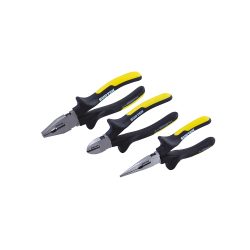 JUEGO DE PINZAS PARA ELECTRICISTA SURTEK P06V CON 3 PIEZAS DE 1000 VOLTS