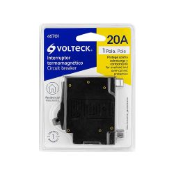 INTERRUPTOR TERMOMAGNETICO VOLTECK IT-120 1 POLO 20 A