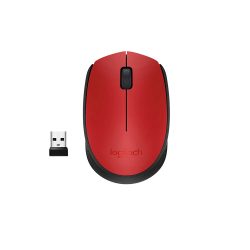 MOUSE INALAMBRICO LOGITECH M170 NEGRO CON ROJO