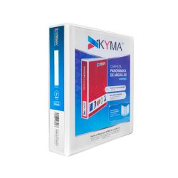 CARPETA KYMA CPKCBHO-200-BCO BLANCA TAMAÑO CARTA CON HERRAJE EN ''O'' DE 2''