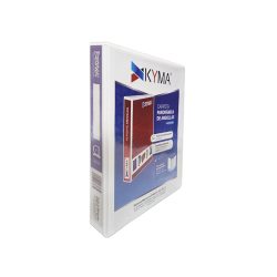 CARPETA KYMA CPKCBHD-100-BCA BLANCA TAMAÑO CARTA CON HERRAJE EN ''D'' DE 1''