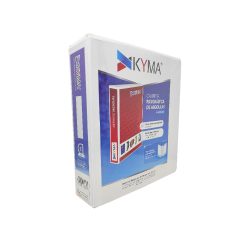 CARPETA KYMA CPKCBHD-200-BCA BLANCA TAMAÑO CARTA CON HERRAJE EN ''D'' DE 2''