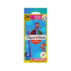 LAPIZ DE COLOR PAPER MATE FANTASY 2049476 PAQUETE CON 12 PIEZAS VARIOS COLORES DOBLE PUNTA