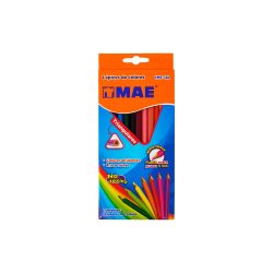 LAPIZ DE COLOR MAE CMT-12L PAQUETE CON 12 PIEZAS VARIOS COLORES TRIANGULAR