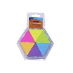 BLOC DE NOTAS ADHESIVAS MAE 21369 6 PIEZAS DE 150 HOJAS NEON TRIANGULARES DE 43 X 50 MILIMETROS