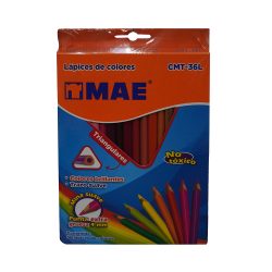 LAPICES DE COLOR MAE CMT-36L LARGOS MINA DE 4 MILIMETROS 36 PIEZAS