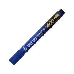 MARCADOR PERMANENTE PILOT MARKER 400 44115 AZUL GRUESO, PUNTA CINCEL