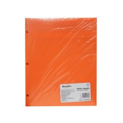 FOLDER TAMAÑO CARTA PLASTICO BARRILITO CNP1. NARANJA PARA CARPETA