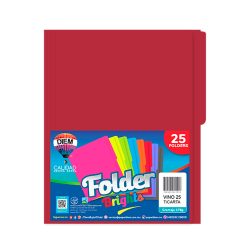 FOLDER TAMAÑO CARTA DIEM BRIGHTS VINO 025 PAQUETE CON 25 PIEZAS