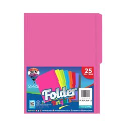 FOLDER TAMAÑO OFICIO DIEM BRIGHTS PURPURA 001A PAQUETE CON 25 PIEZAS