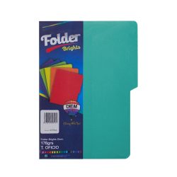 FOLDER TAMAÑO OFICIO DIEM BRIGHTS TURQUESA 0014 PAQUETE CON 25 PIEZAS