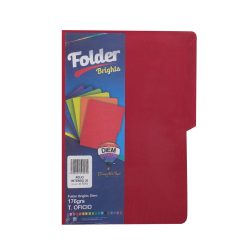 FOLDER TAMAÑO OFICIO DIEM BRIGHTS ROJO INTENSO 0028 PAQUETE CON 25 PIEZAS