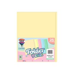 FOLDER TAMAÑO CARTA DIEM AMARILLO 02 PAQUETE CON 25 PIEZAS