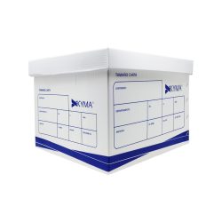 CAJA DE PLASTICO KYMA CJKY-PL-CT PARA ARCHIVO TAMAÑO CARTA DE 35 X 30 CENTIMETROS