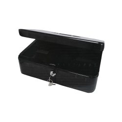 CAJA METALICA BARRILITO CM2 NEGRO PARA DINERO