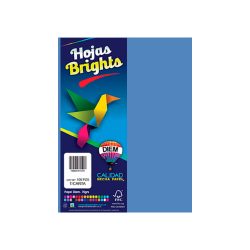 HOJA DE PAPEL DIEM BRIGHTS PAQUETE CON 100 PIEZAS COBALTO 16 TAMAÑO CARTA