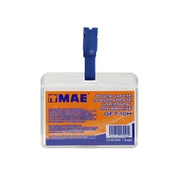 PORTAGAFETE CON BROCHE MAE GFT-10H TRANSPARENTE FORMA HORIZONTAL