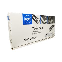 ARILLO METALICO ACCO TWIN LOOP M500103 PAQUETE CON 20 PIEZAS NEGRO 5/16''