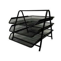 CHAROLA DE MALLA PARA DOCUMENTOS MAE BM-3 3 NIVELES TAMAÑO CARTA