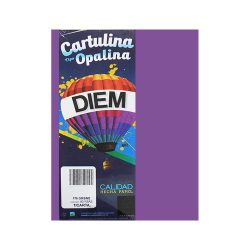 CARTULINA OPALINA DIEM BRIGHT MORADO INTENSO 00027 TAMAÑO CARTA 50 PIEZAS 176 GRAMOS