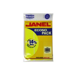 ETIQUETA ADHESIVA JANEL ECONO PACK 5000 PAQUETE CON 84 PIEZAS AMARILLO 50 X 100 MILIMETRO