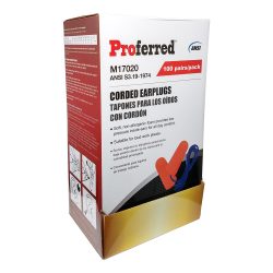 TAPONES AUDITIVOS DESECHABLES CON CORDON PROFERRED M17020 CAJA CON 100 PIEZAS